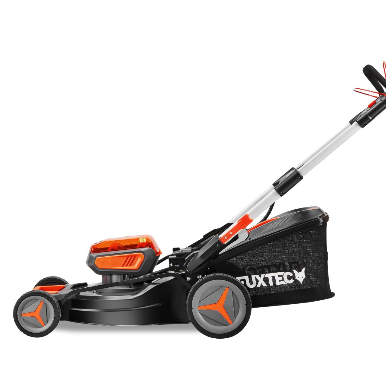 Cortadora de césped a batería 40V FUXTEC FX-E2RM51 - Conjunto con 2 baterías de 4Ah y cargador dual de 2,4A
