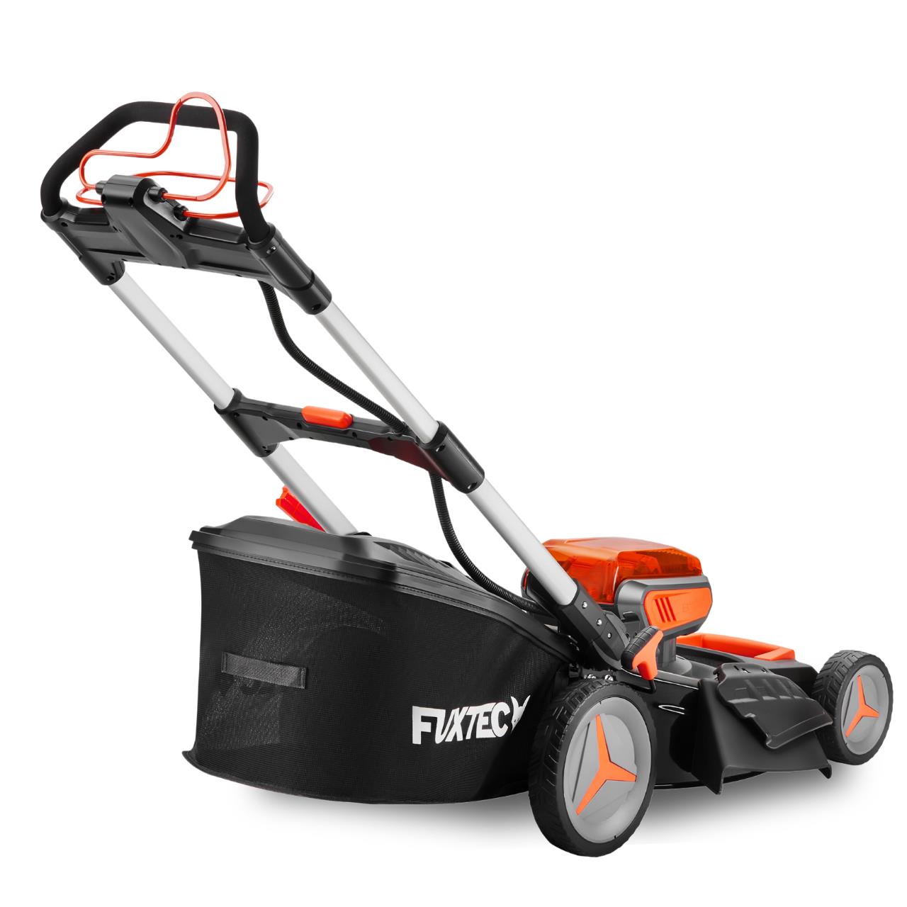 Cortadora de césped a batería 40V FUXTEC FX-E2RM51 - Conjunto con 2 baterías de 4Ah y cargador dual de 2,4A