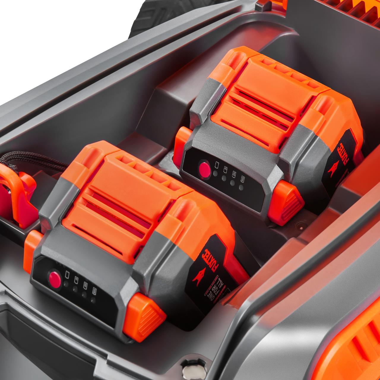 Cortadora de césped a batería 40V FUXTEC FX-E2RM51 - Conjunto con 2 baterías de 4Ah y cargador dual de 2,4A