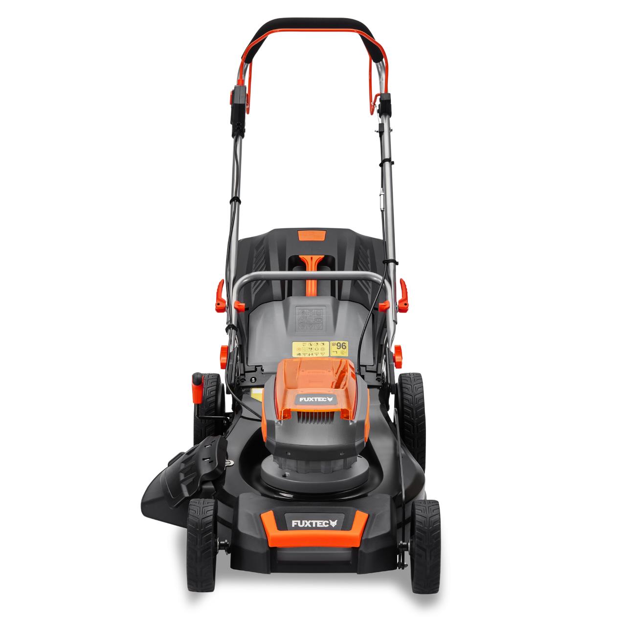 Cortacésped a batería de 40V FUXTEC FX-E2RM46 - Juego con 2 baterías de 4Ah y cargador doble de 2,4A