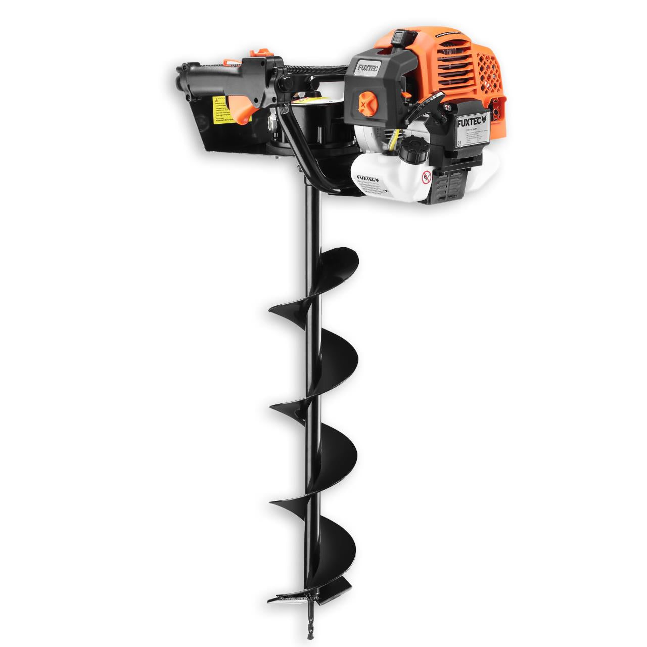 FUXTEC Taladro de Tierra Ahoyador Gasolina, Motor de 2 Tiempos FX-EB162 – 3,5CV, 62CC - con 3 Brocas de 100/150/200mm