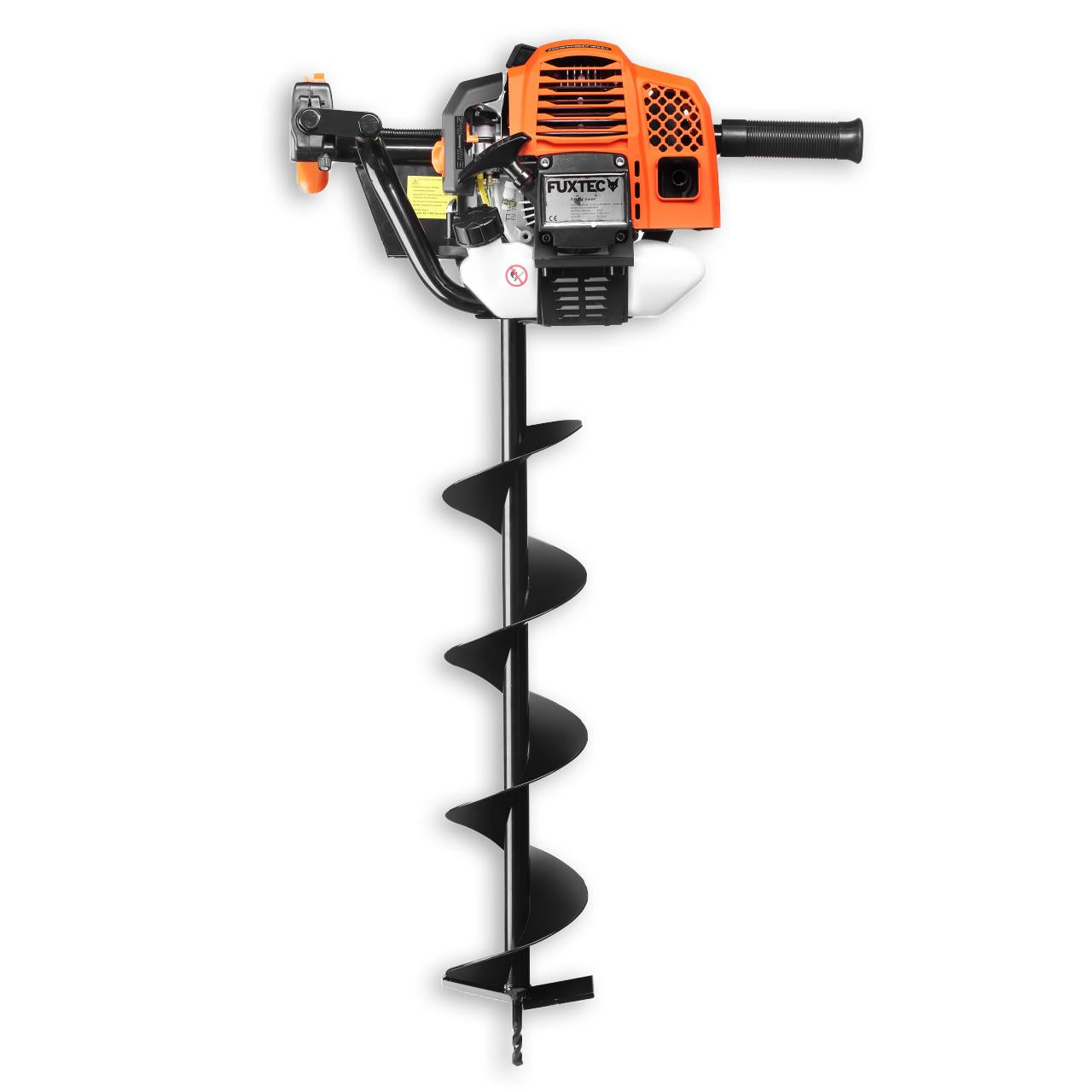 FUXTEC Taladro de Tierra Ahoyador Gasolina, Motor de 2 Tiempos FX-EB162 – 3,5CV, 62CC - con 3 Brocas de 100/150/200mm