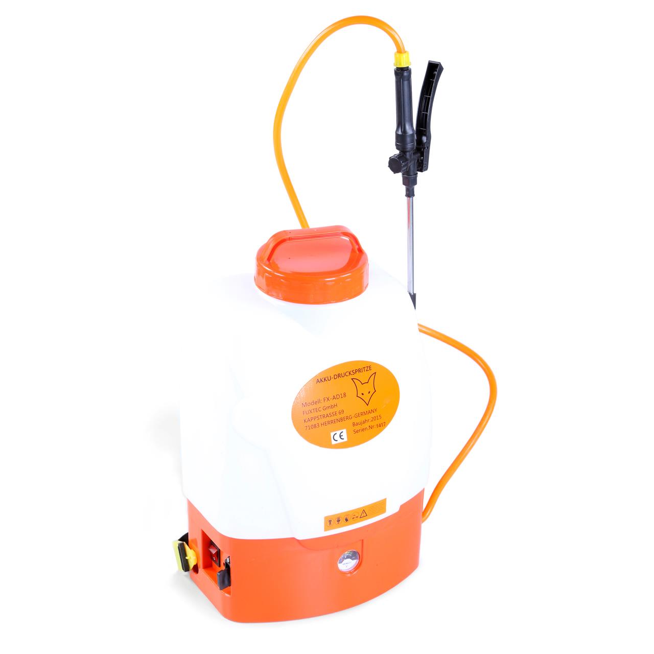 FUXTEC Pulverizador eléctrico Recargable de Mochila FX-AD18 18L