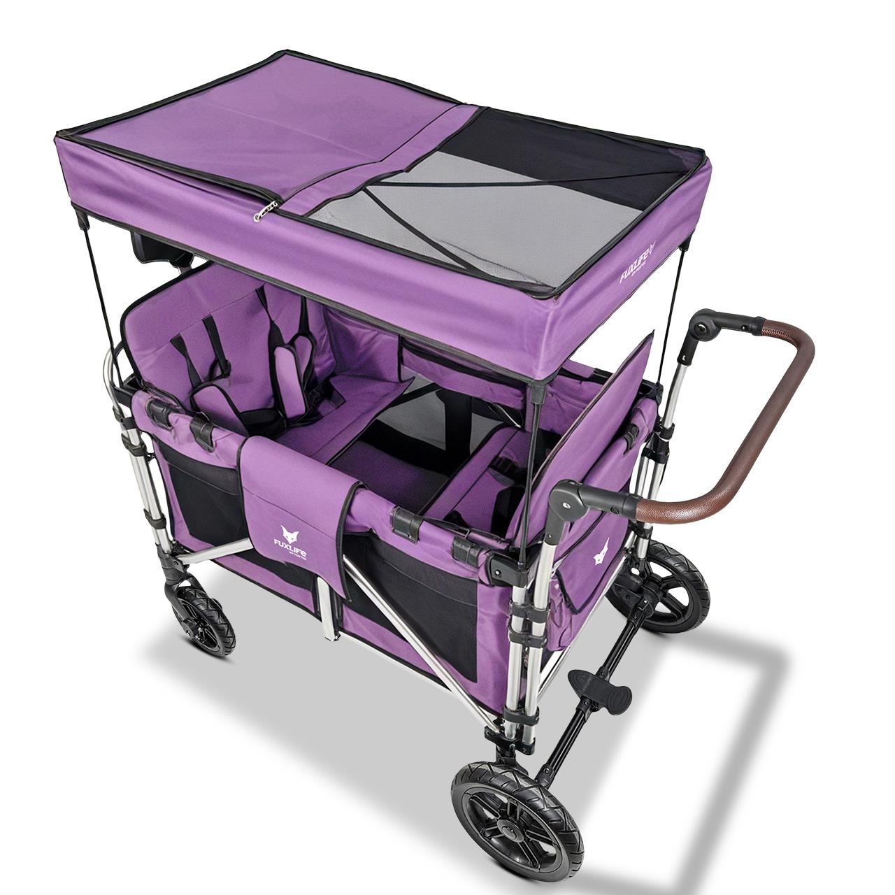 FUXLIFE Carro de mano Premium de 4 plazas FX-CTXL900