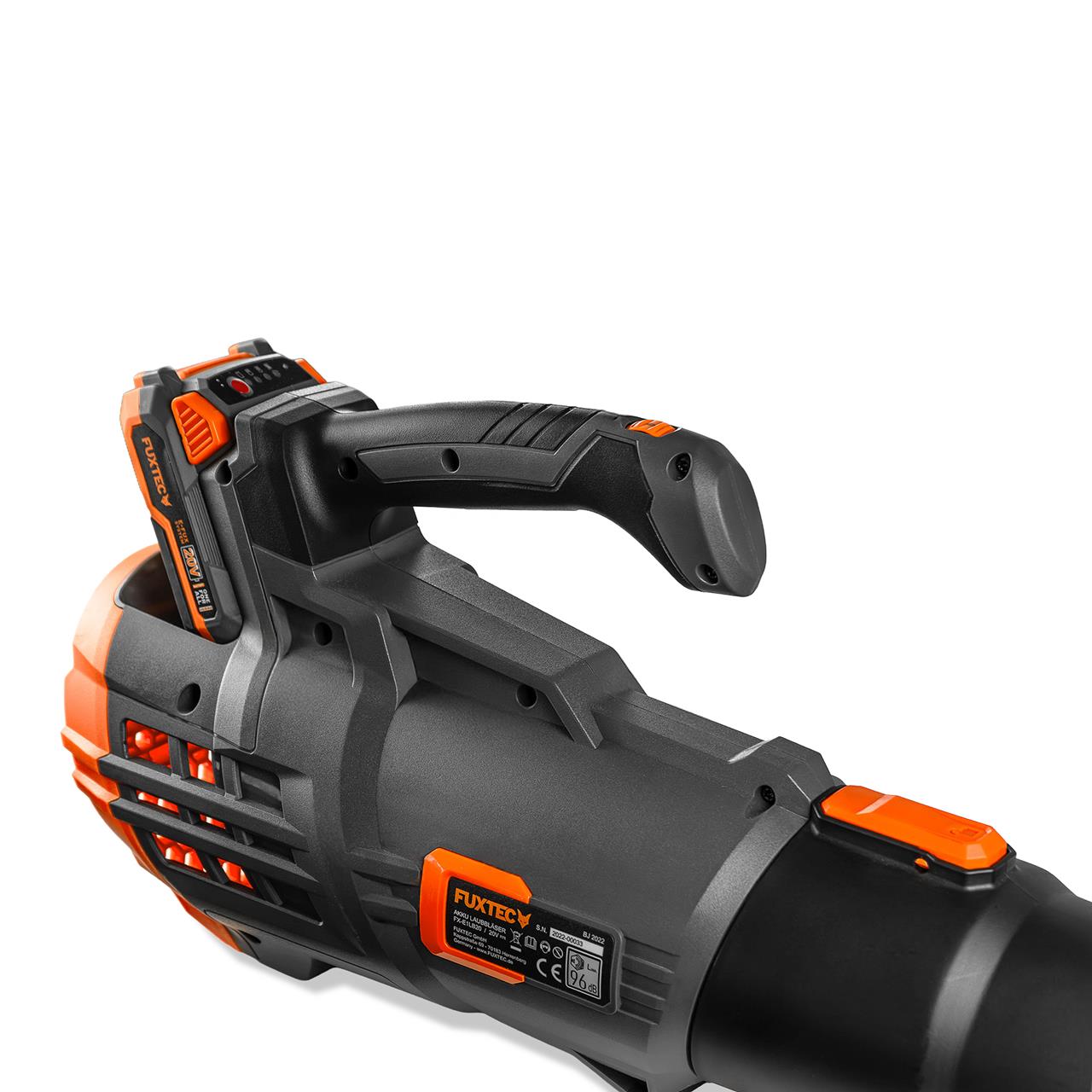 FUXTEC 20V Batería Soplador de Hojas FX-E1LB20 SET 1 con 1 x Batería 4Ah, 1 x Cargador 2,4A