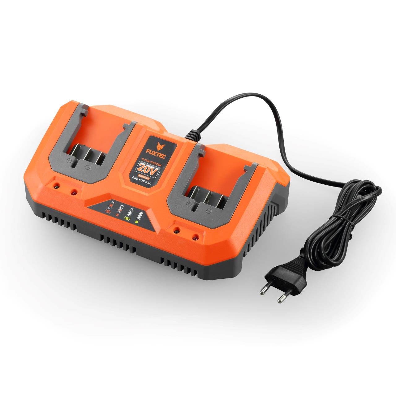Cortadora de césped a batería 40V FUXTEC FX-E2RM51 - Conjunto con 2 baterías de 4Ah y cargador dual de 2,4A