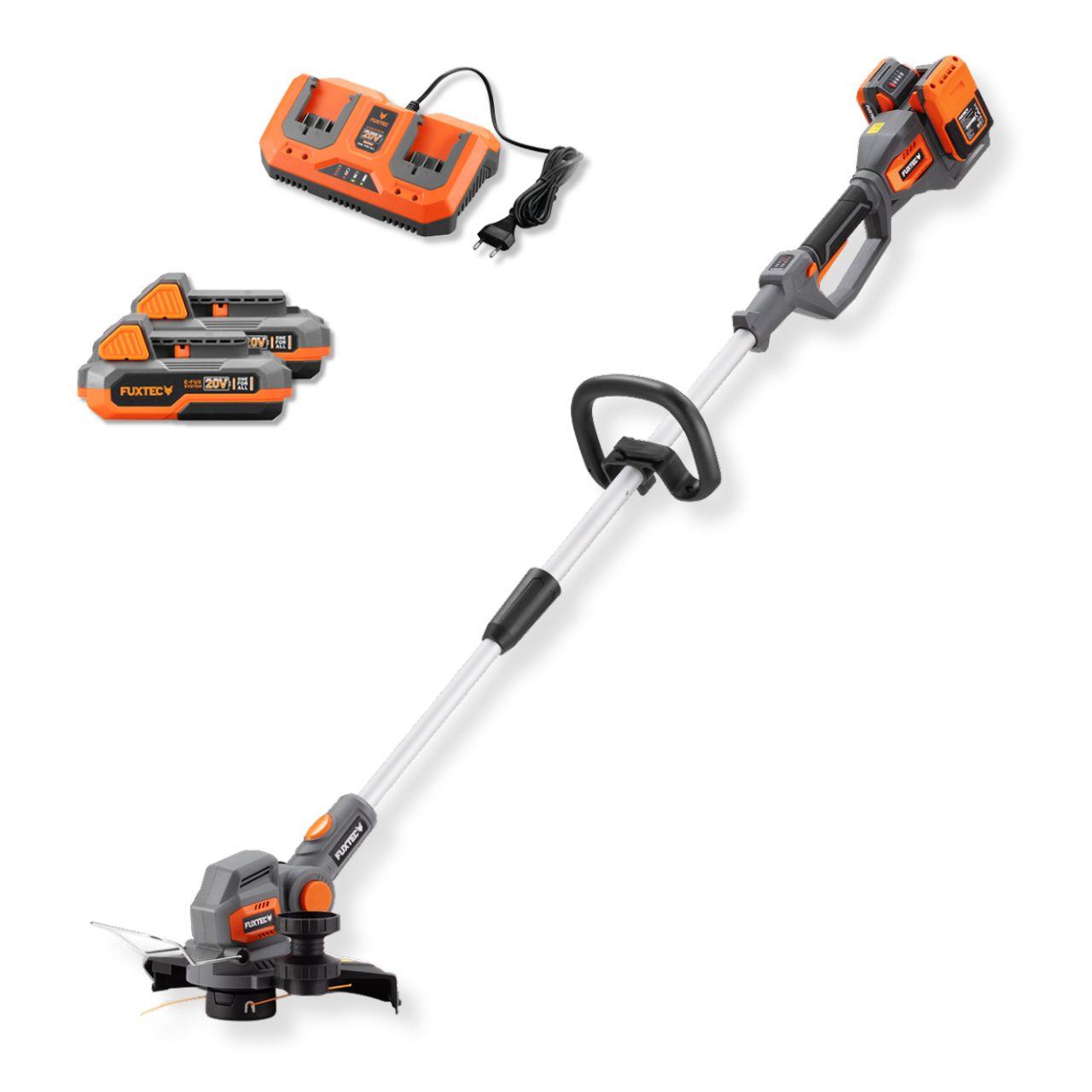 Cortabordes a batería FX-E2RTSET, con 2 baterías de 2 Ah y 1 cargador doble de 2,4 A