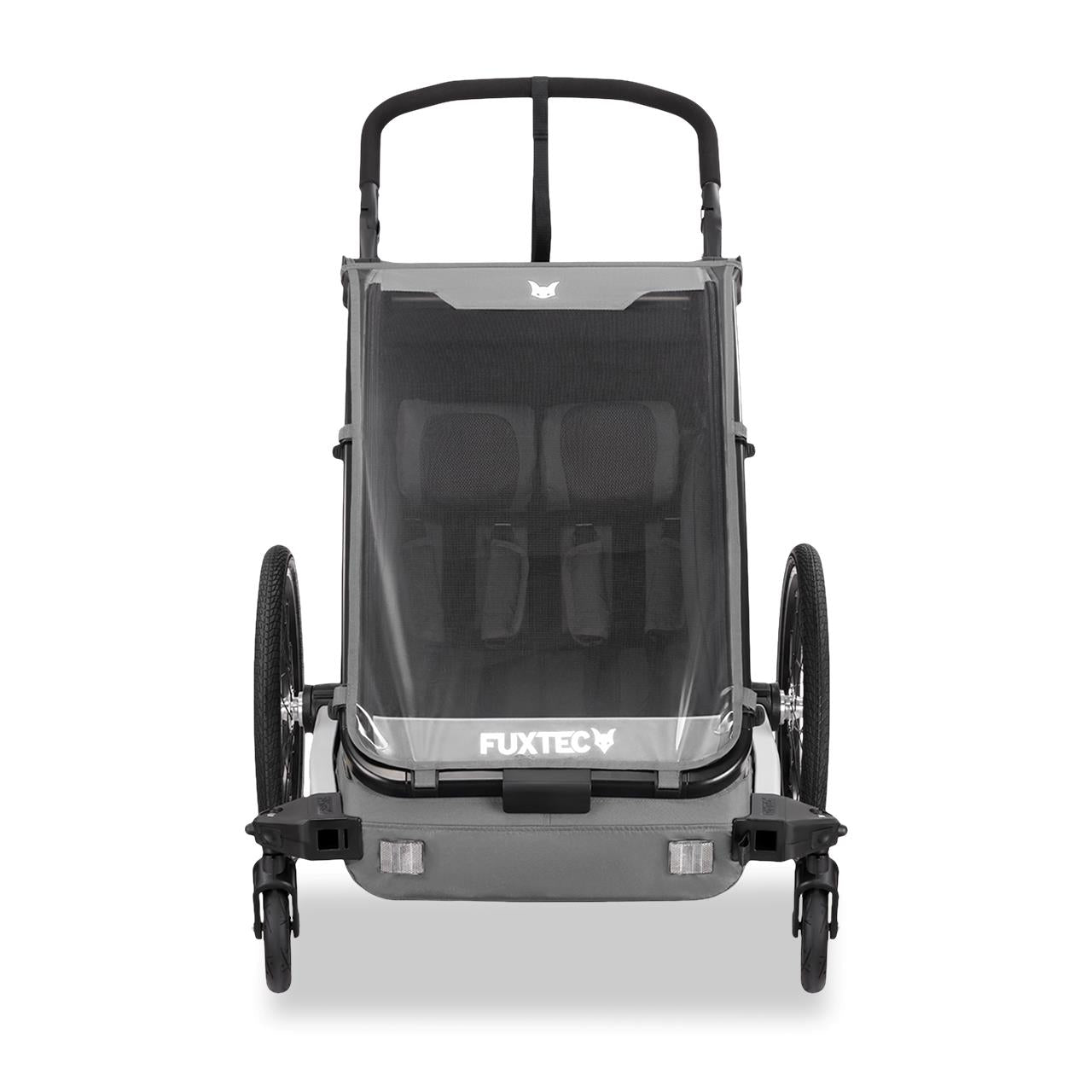 FUXTEC remolque para bicicletas/jogger FX-FA1-SET-GRAY con rueda jogger