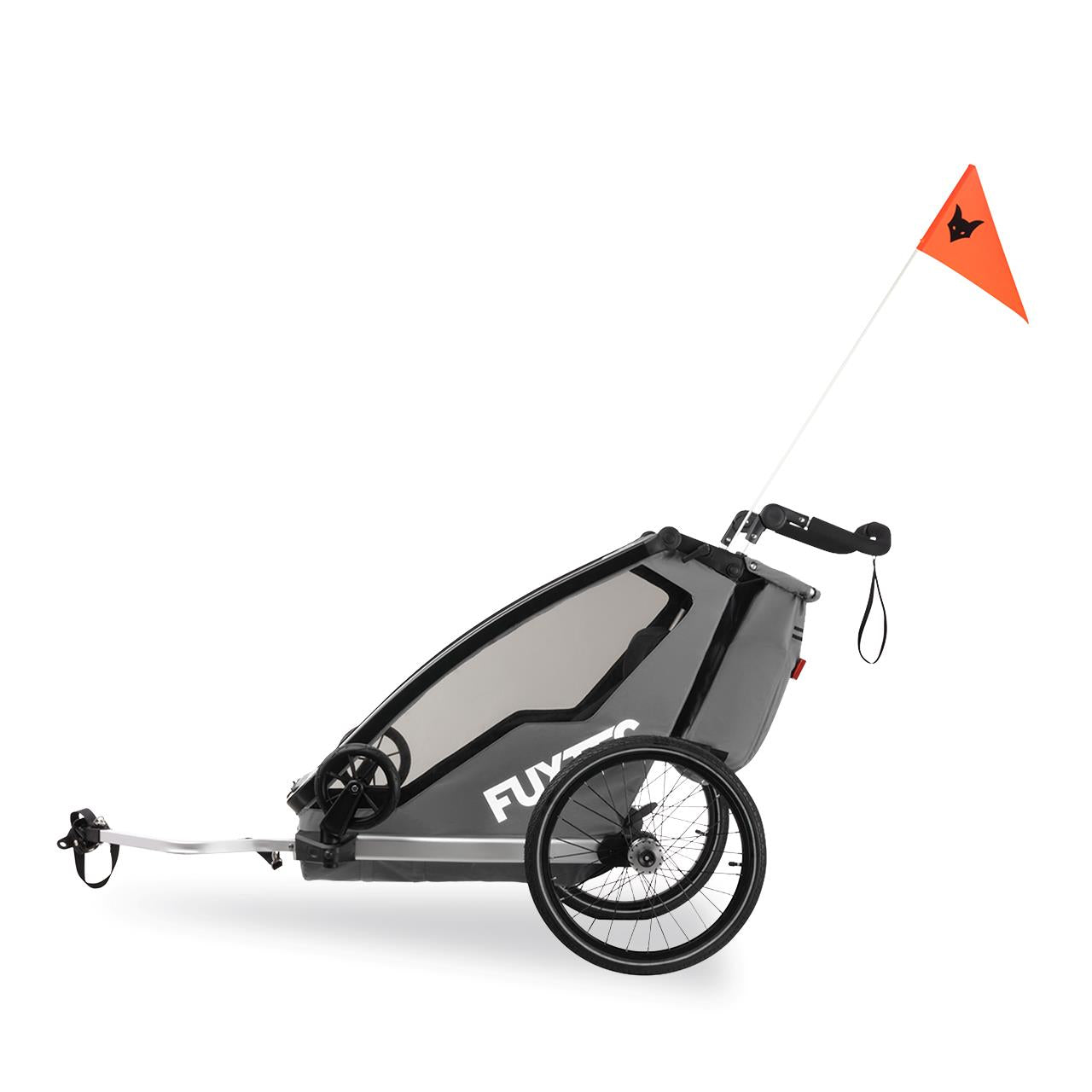 FUXTEC remolque para bicicletas/jogger FX-FA1-SET-GRAY con rueda jogger