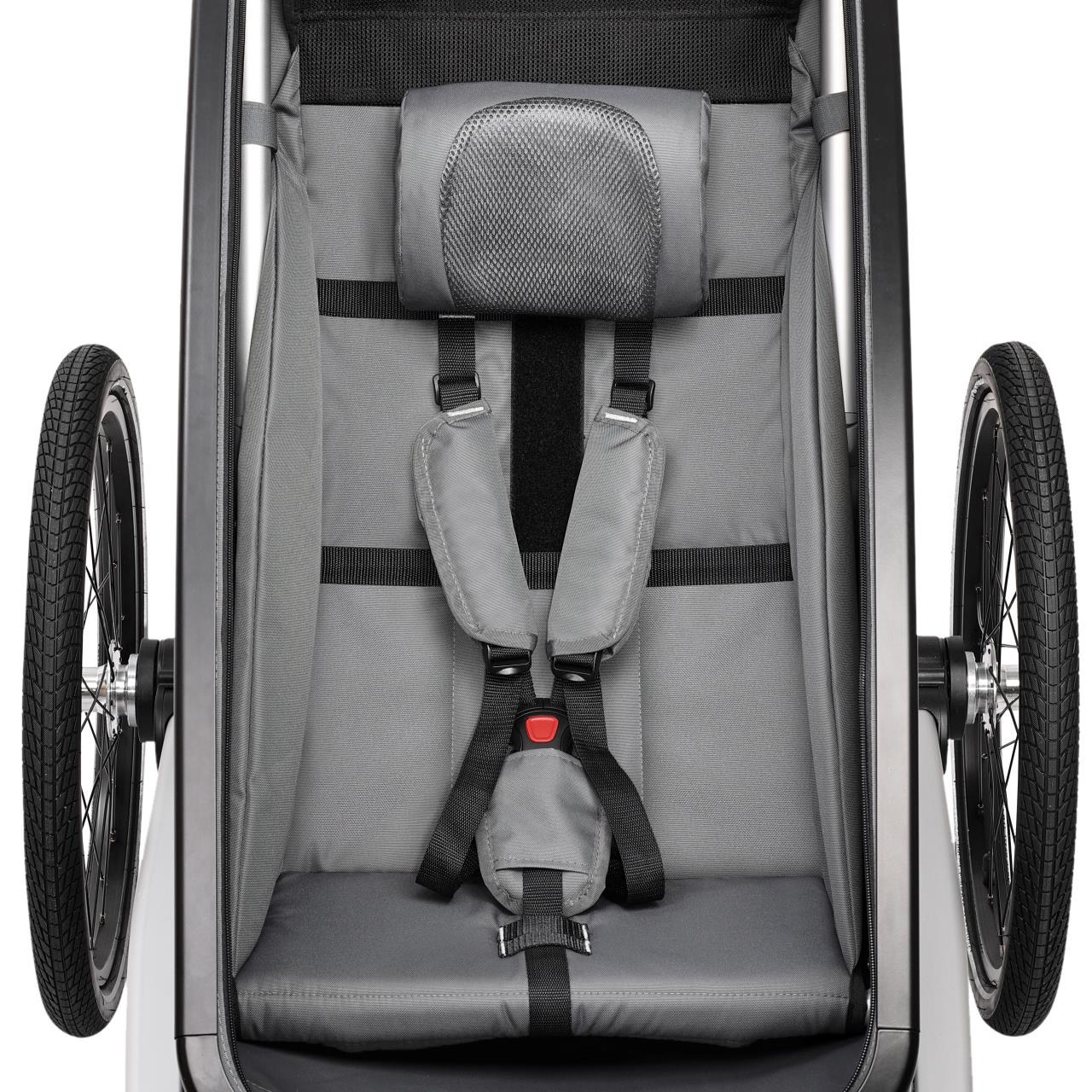 Remolque para bicicletas FUXTEC FX-FA1S negro con rueda jogger