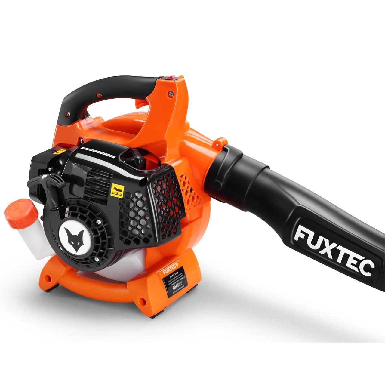 FUXTEC FX-LBS126 4 en 1: aspirador de hojas, soplador de hojas, triturador de hojas, incluye dos tubos sopladores.