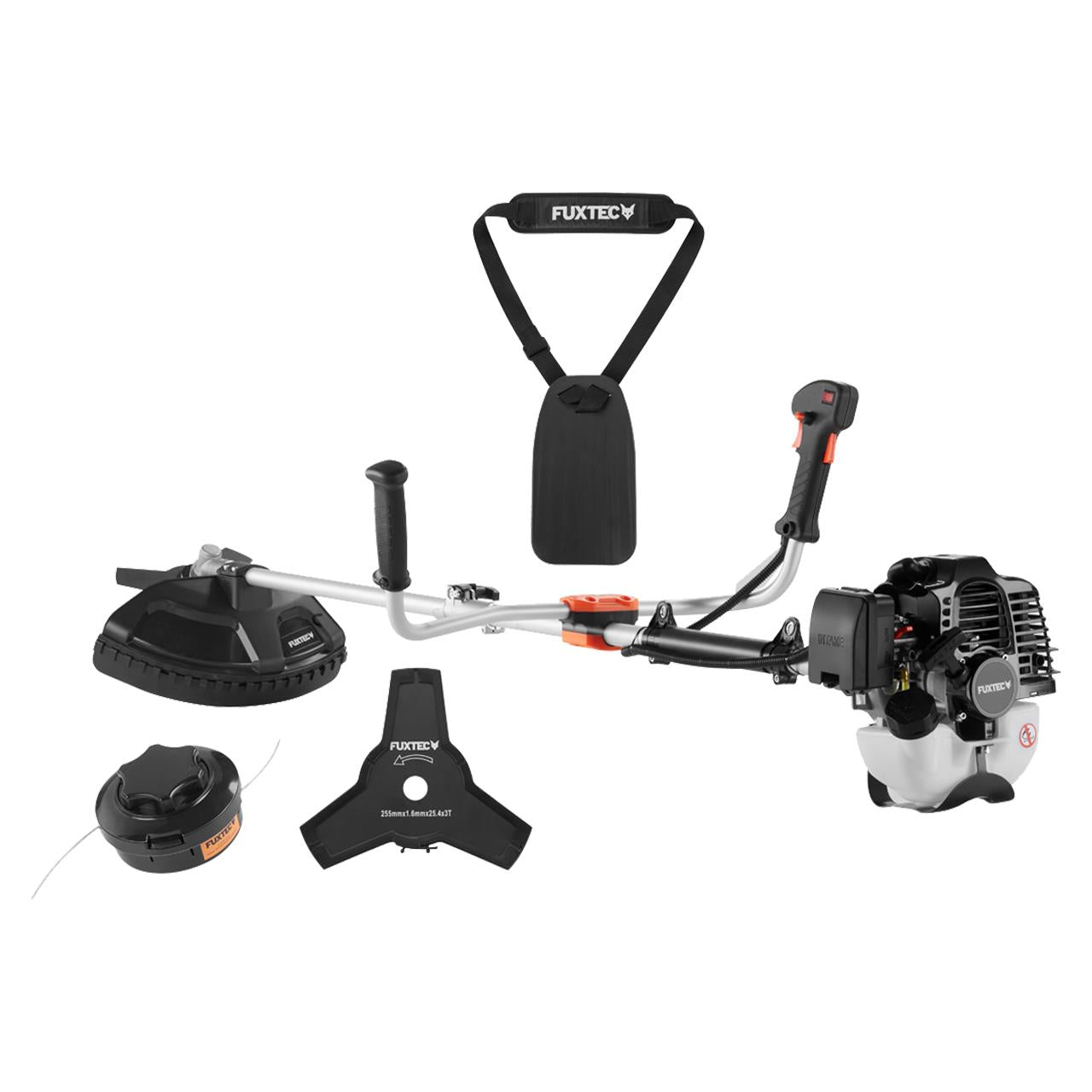 Paquete FUXTEC de cortacésped de gasolina FX-RM4180 y desbrozadora de gasolina FX-MS125