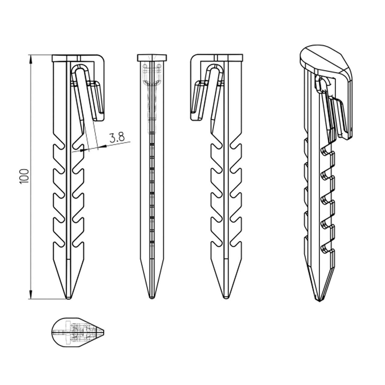 Cable delimitador 100m + 100 piquetes de tierra para robot cortacésped - Made in Germany
