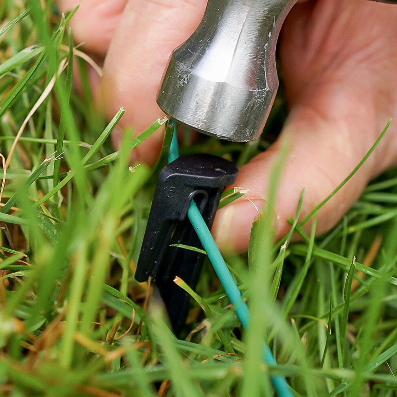 Cable delimitador 100m + 100 piquetes de tierra para robot cortacésped - Made in Germany