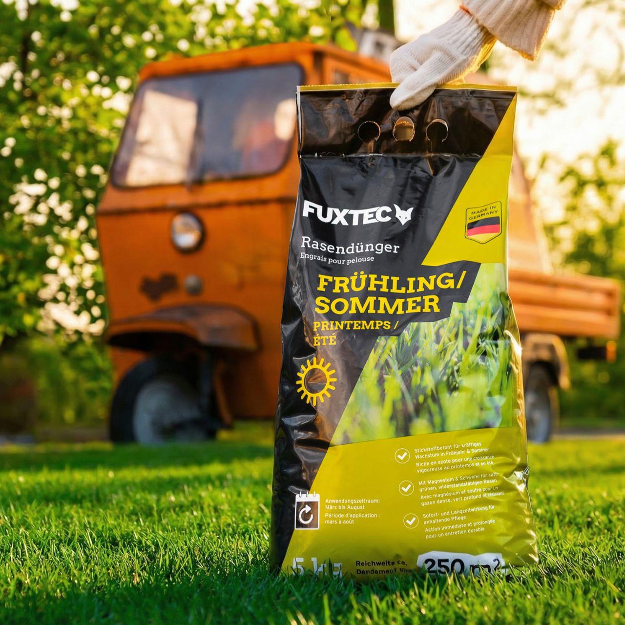 Abono para césped FUXTEC primavera/verano FX-RDFS 10 kg para 500 m2