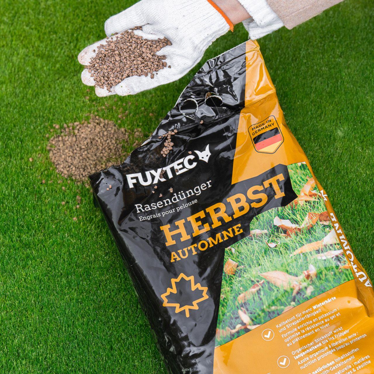 Abono de otoño para césped FUXTEC FX-RDH10 10 kg para 250 m².