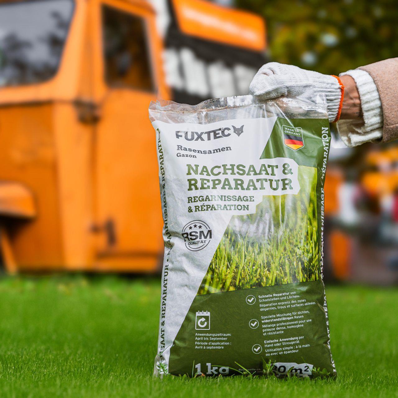 Semillas de césped FUXTEC FX-RSNR1 resiembra y reparación