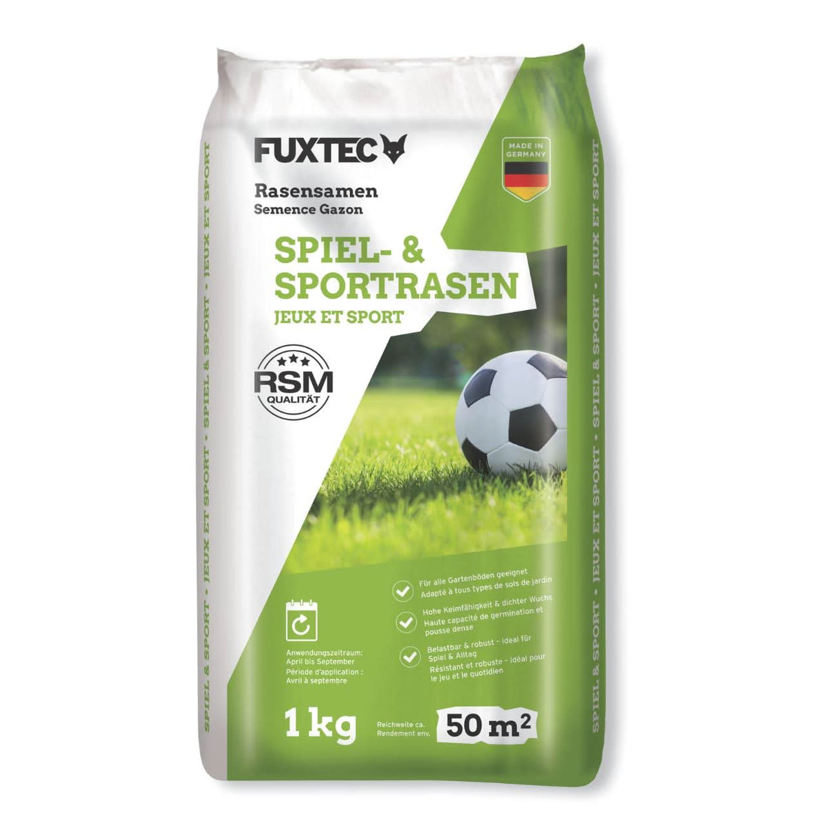 FUXTEC semillas de césped FX-RSSP1 1kg césped de juego y deportivo