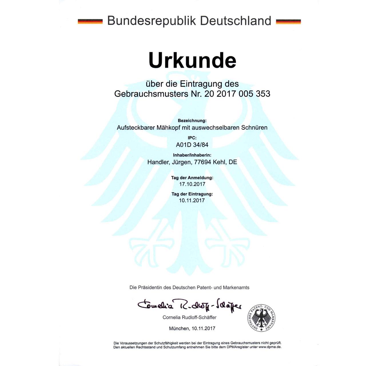 Cabezal de cepillo para maleza con función de cabezal de hilo de 8 mm para desbrozadoras