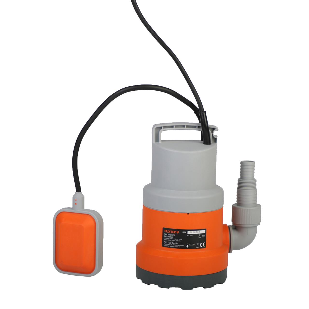 Bomba sumergible de aguas residuales FUXTEC FX-TP1250 250 watts, máx. 6000 l/h