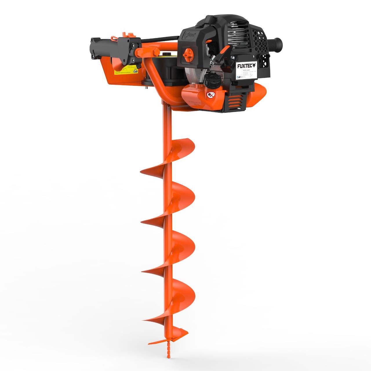 FUXTEC FX-EB152 Taladro de Tierra Ahoyador, 3CV, 52CC - con 3 Brocas de 100/150/200mm