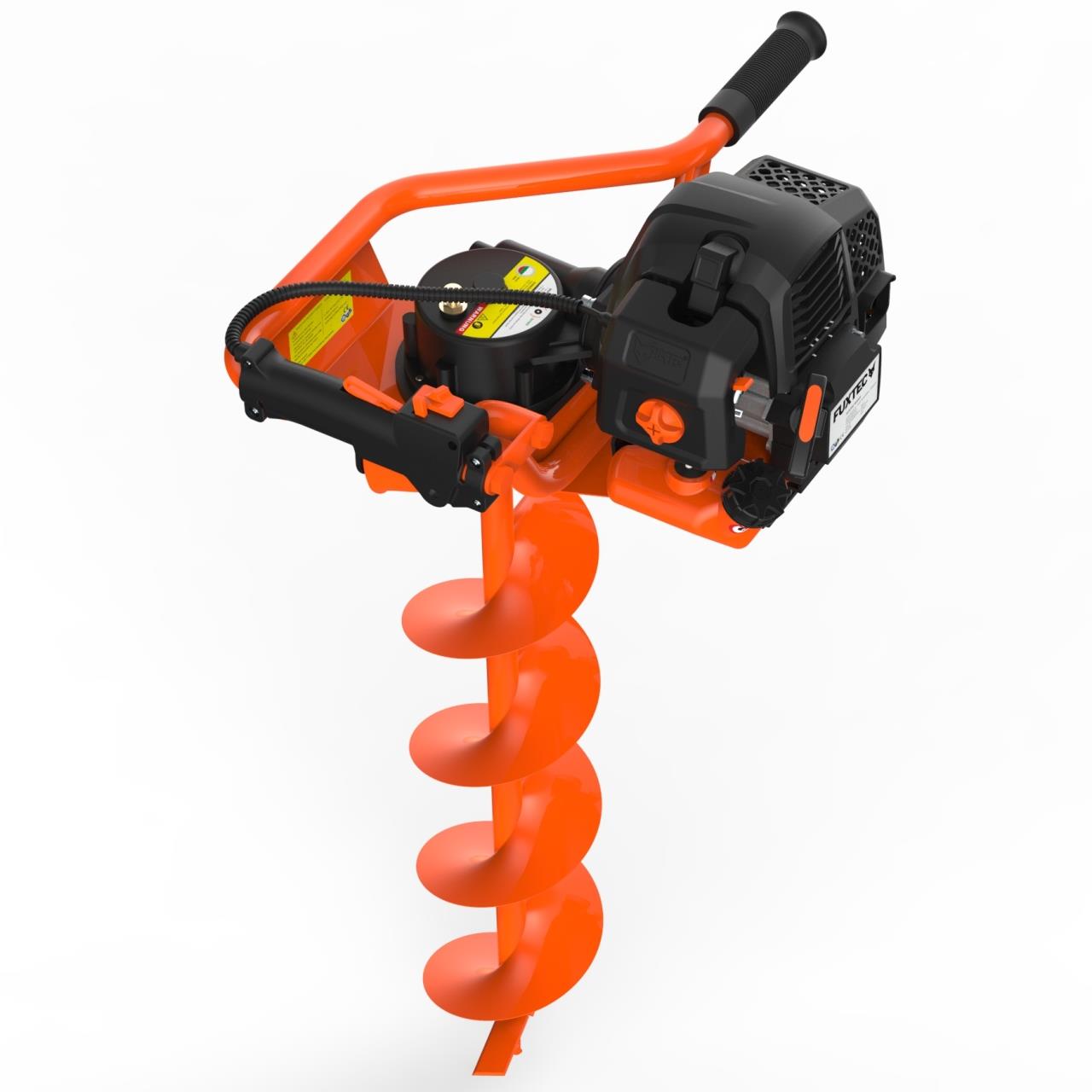 FUXTEC FX-EB152 Taladro de Tierra Ahoyador, 3CV, 52CC - con 3 Brocas de 100/150/200mm