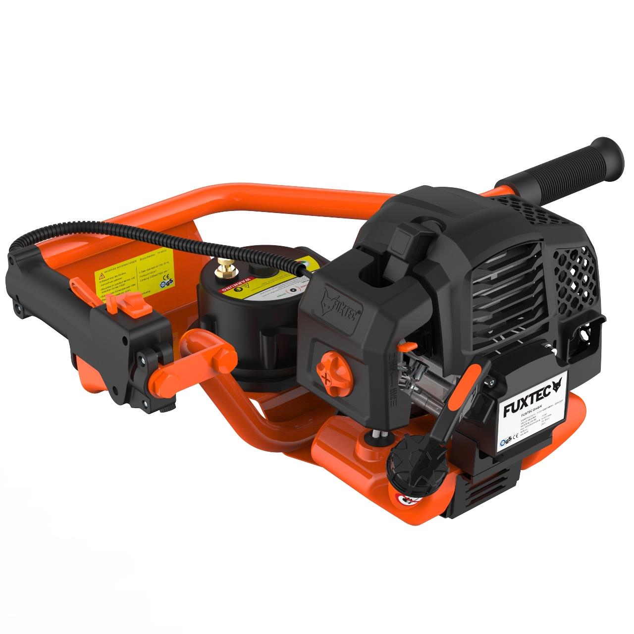 FUXTEC FX-EB152 Taladro de Tierra Ahoyador, 3CV, 52CC - con 3 Brocas de 100/150/200mm