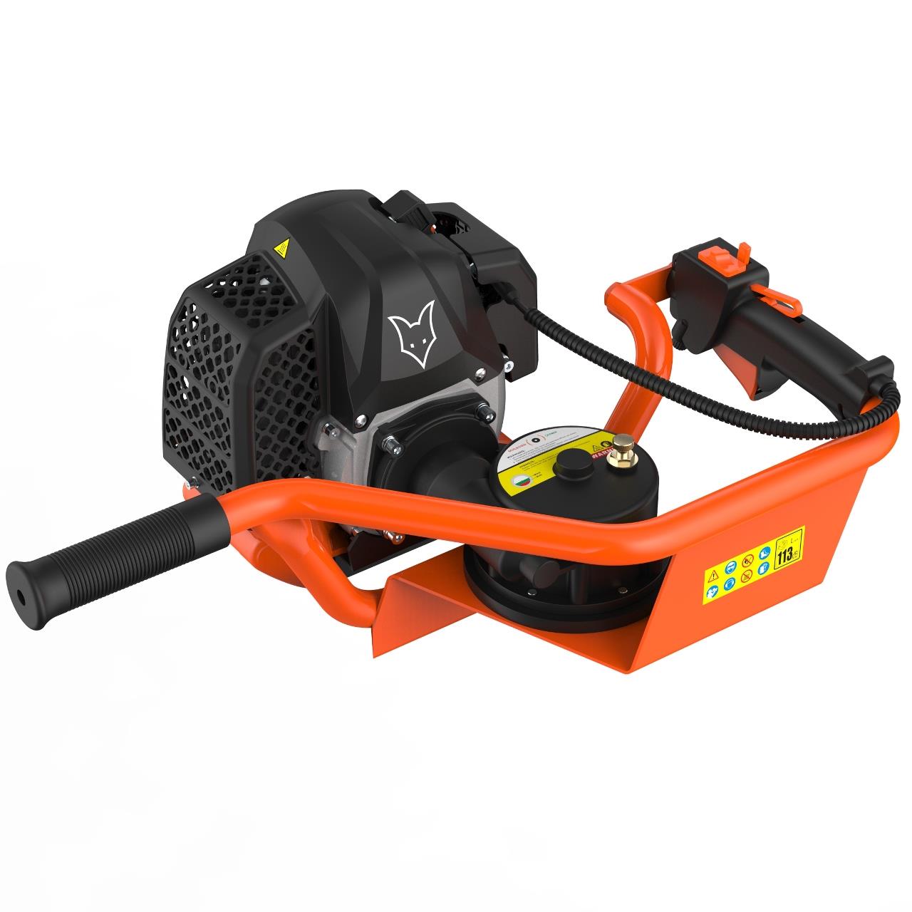 FUXTEC FX-EB152 Taladro de Tierra Ahoyador, 3CV, 52CC - con 3 Brocas de 100/150/200mm