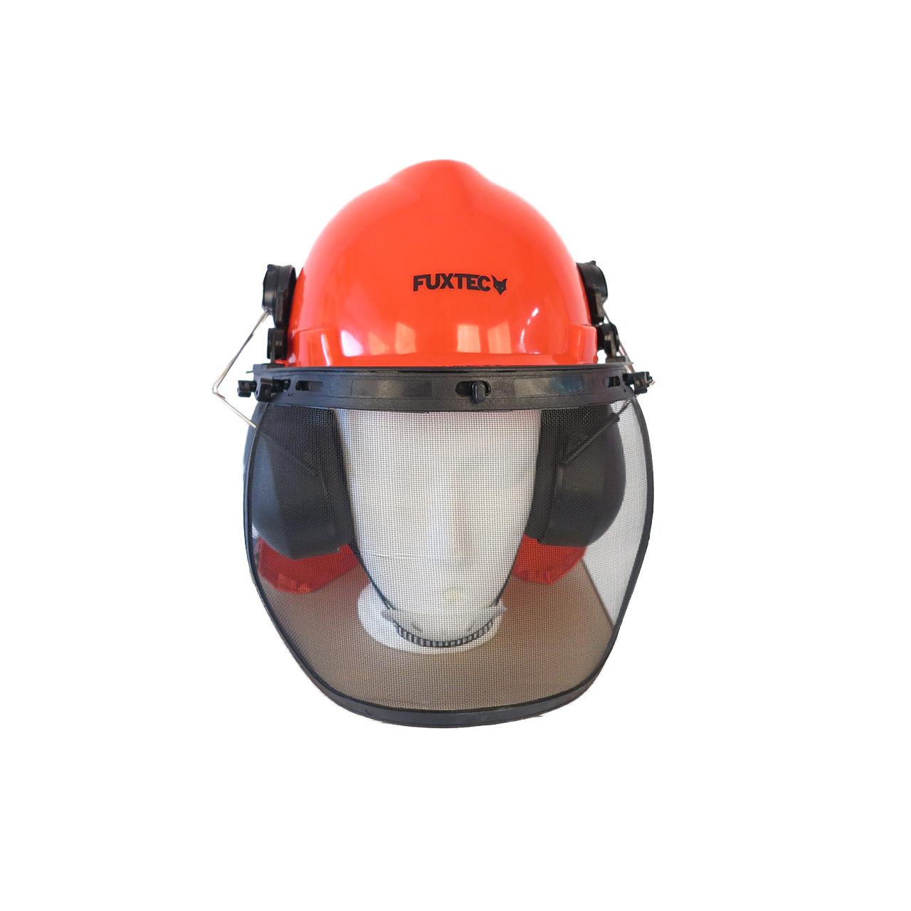 Casco de seguridad forestal FUXTEC con protección para la nuca