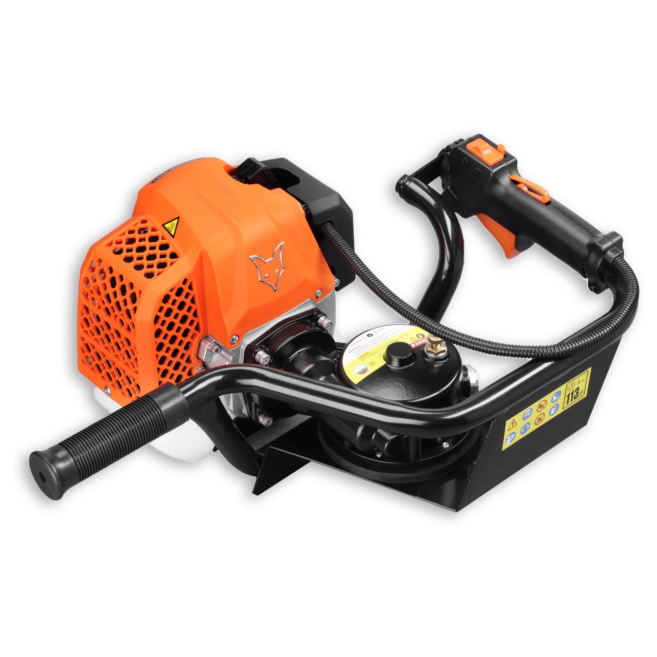 FUXTEC Taladro de Tierra Ahoyador Gasolina, Motor de 2 Tiempos FX-EB162 – 3,5CV, 62CC - con 3 Brocas de 100/150/200mm