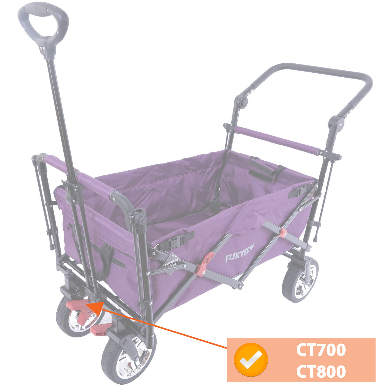 Soporte de rueda incl. freno BRAUN CT500 izquierda / CT700 y CT800 derecha