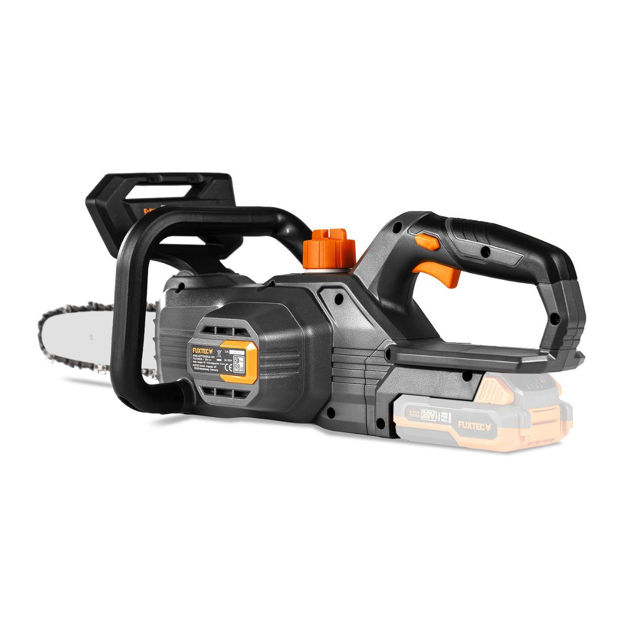 Motosierra a batería de 20V FUXTEC FX-E1KS20 sin batería y sin cargador.