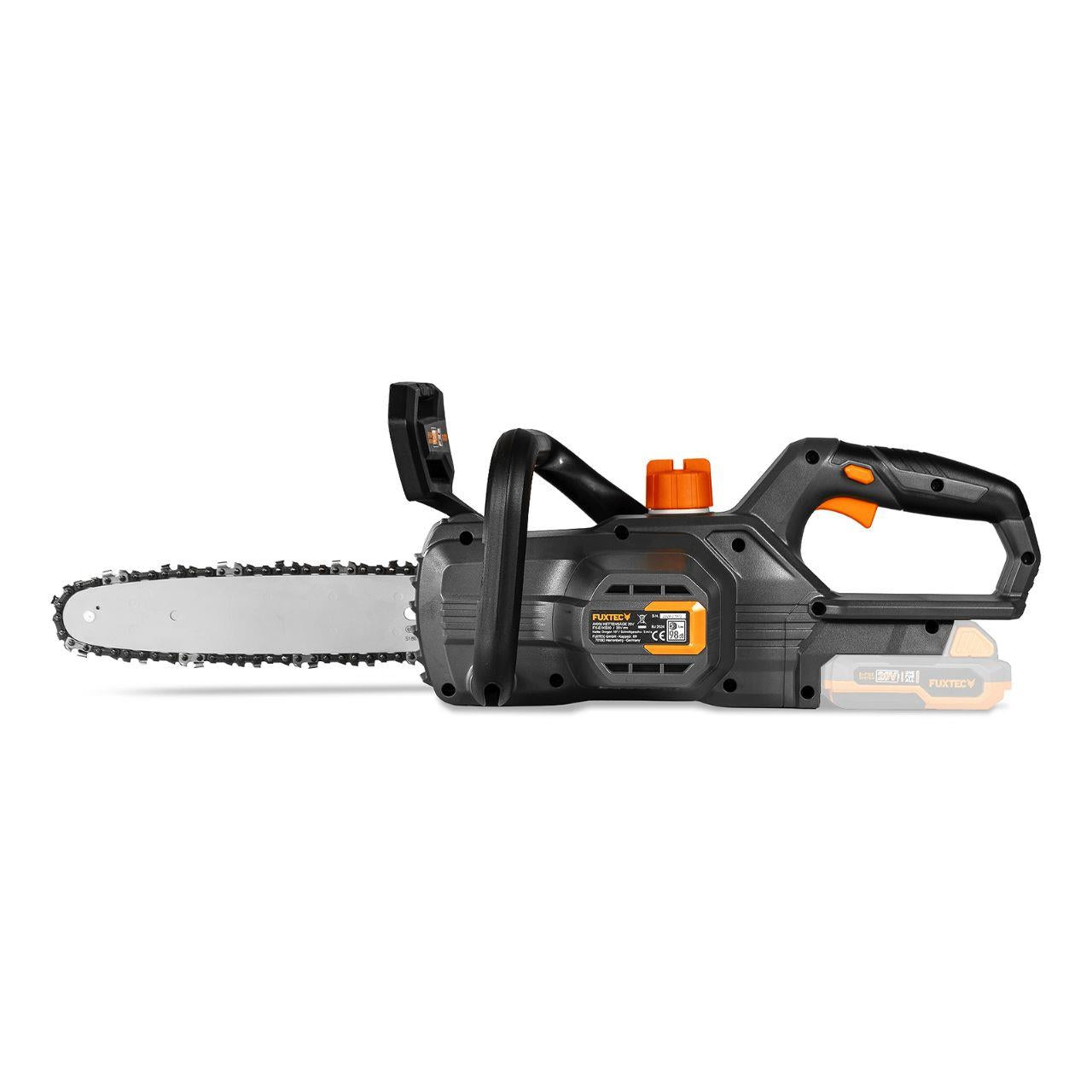 Motosierra a batería de 20V FUXTEC FX-E1KS20 sin batería y sin cargador.