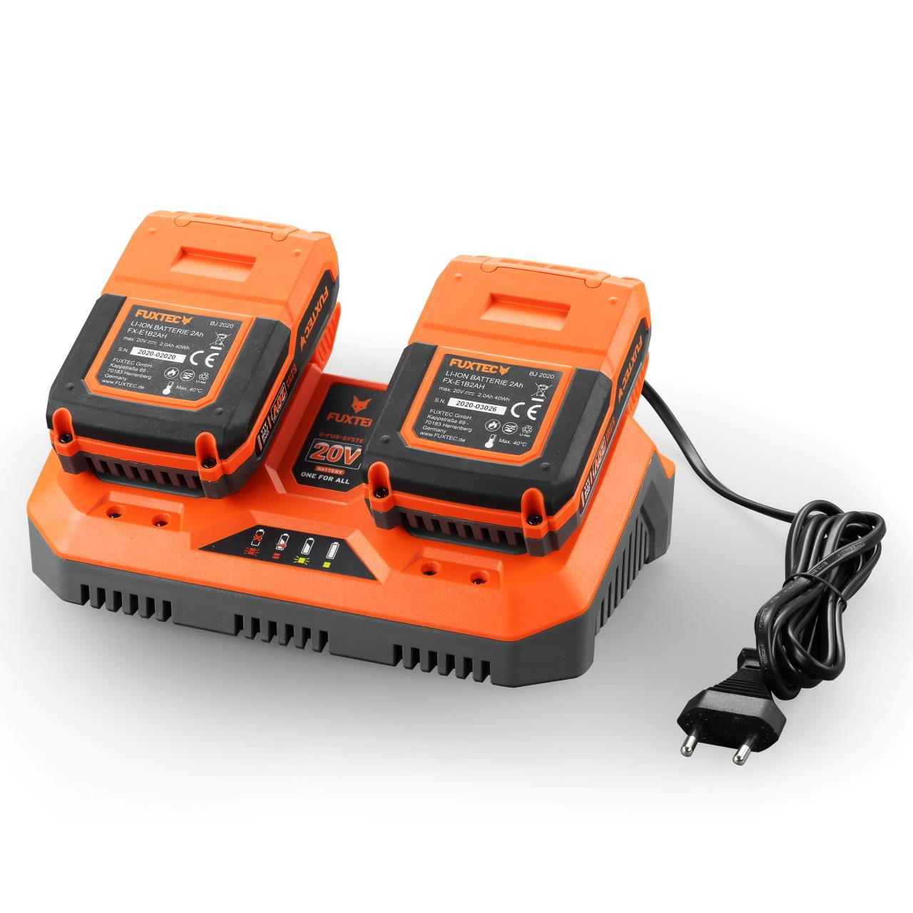 Cargador doble 20V 2,4A FUXTEC