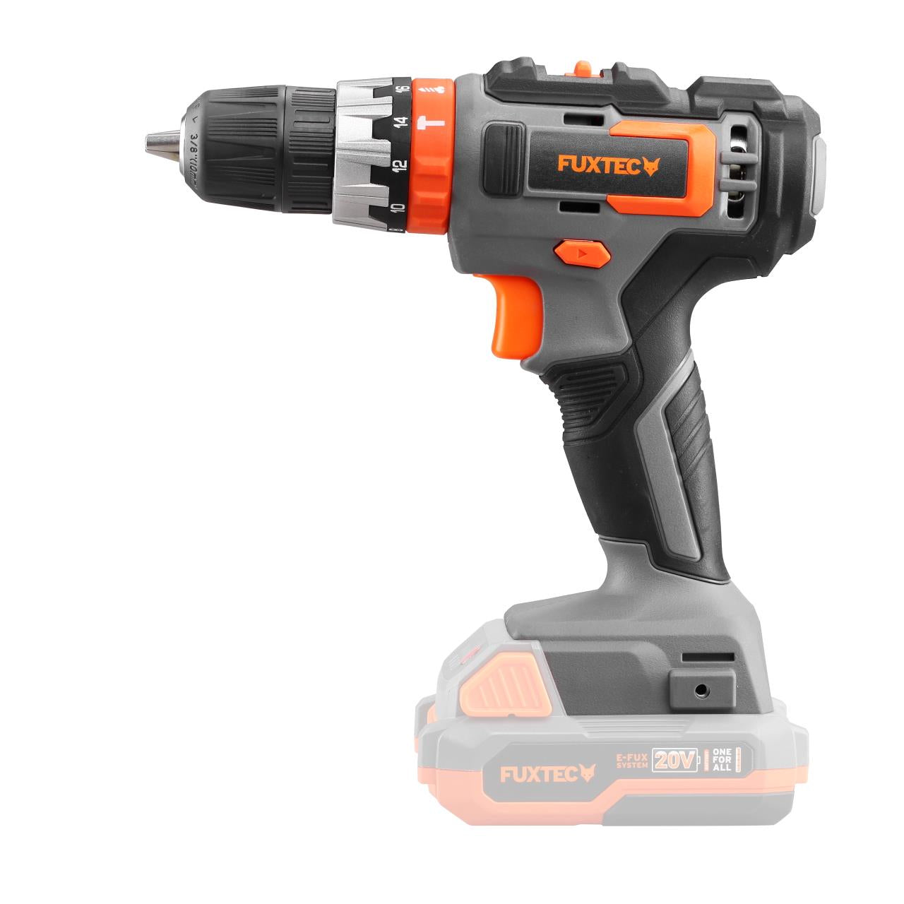 Taladradora de impacto a batería FUXTEC 20V FX-E1SBS20 sin batería, sin cargador