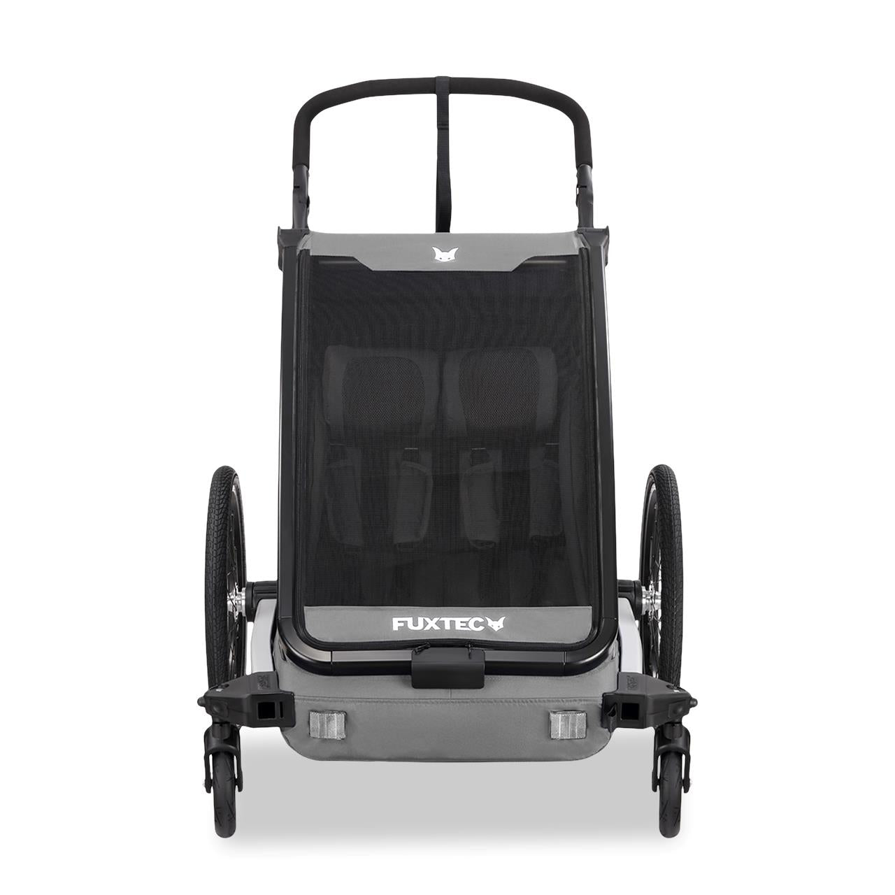 FUXTEC remolque para bicicletas/jogger FX-FA1-SET-GRAY con rueda jogger