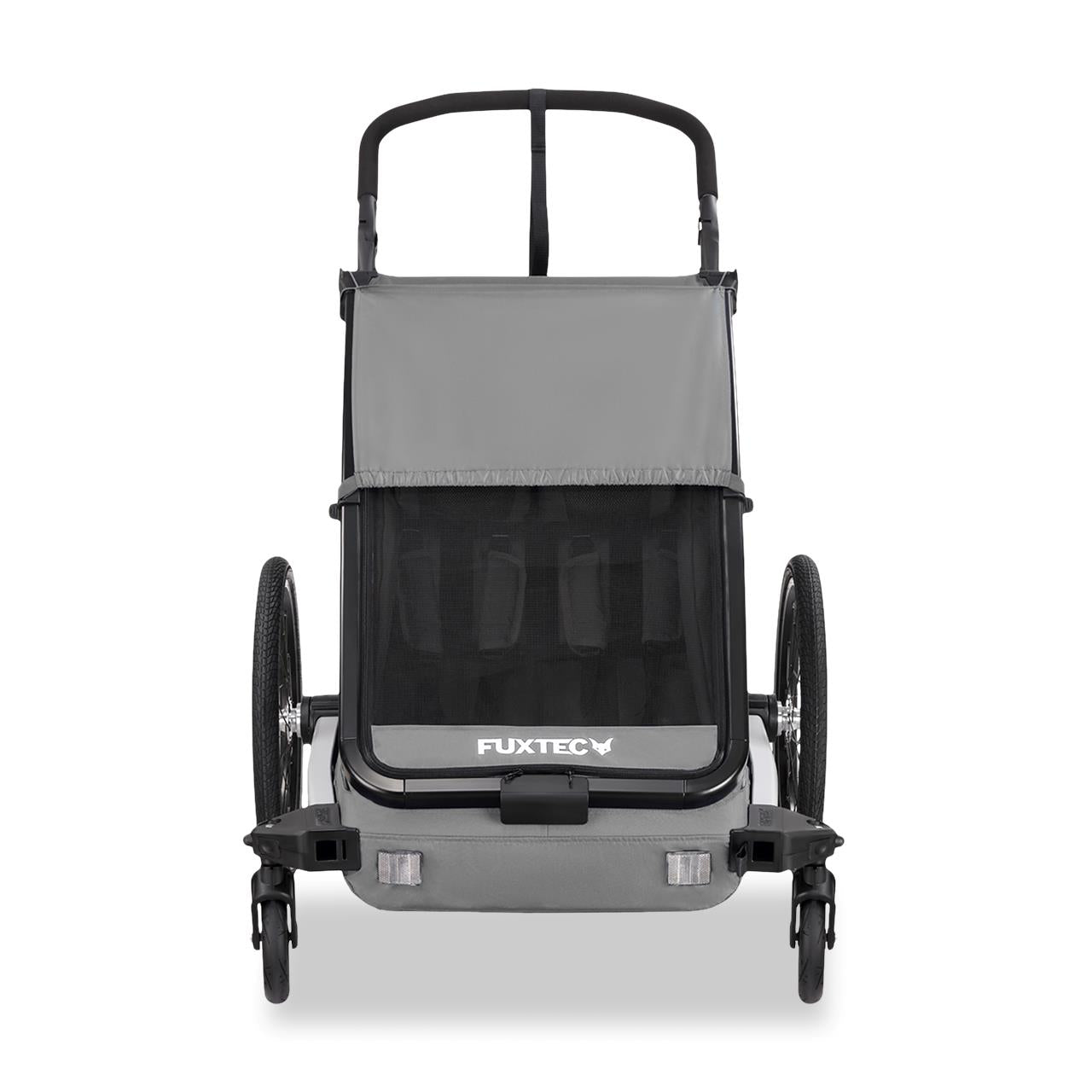 FUXTEC remolque para bicicletas/jogger FX-FA1-SET-GRAY con rueda jogger
