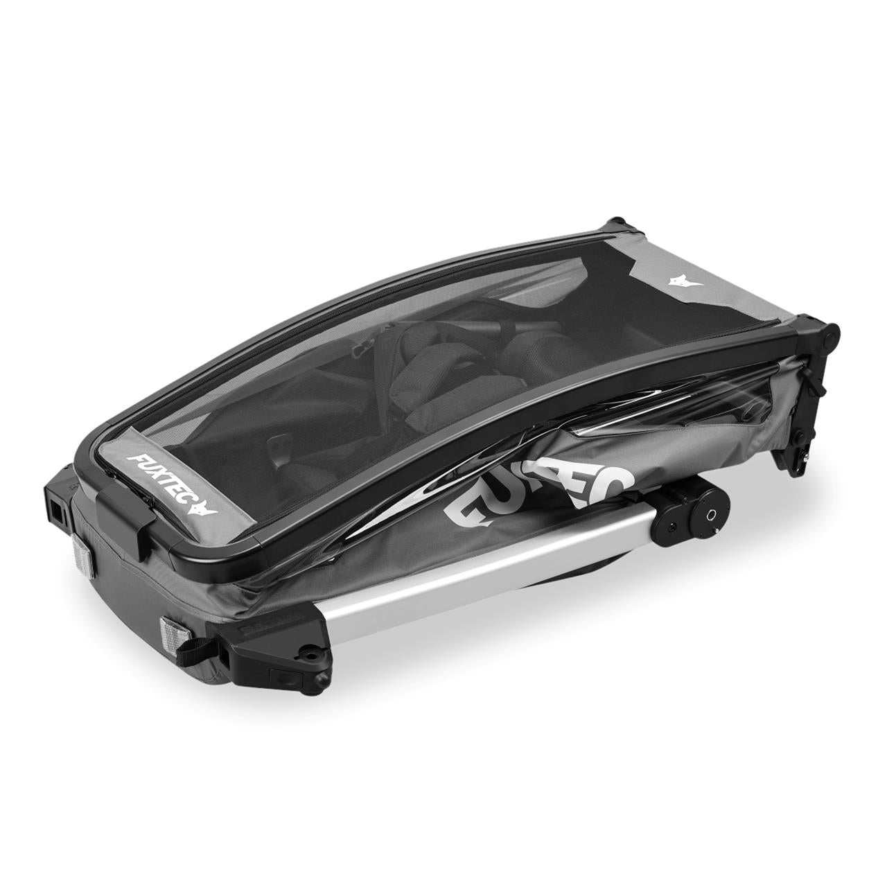 Remolque para bicicleta FUXTEC FX-FA1S gris con rueda jogger