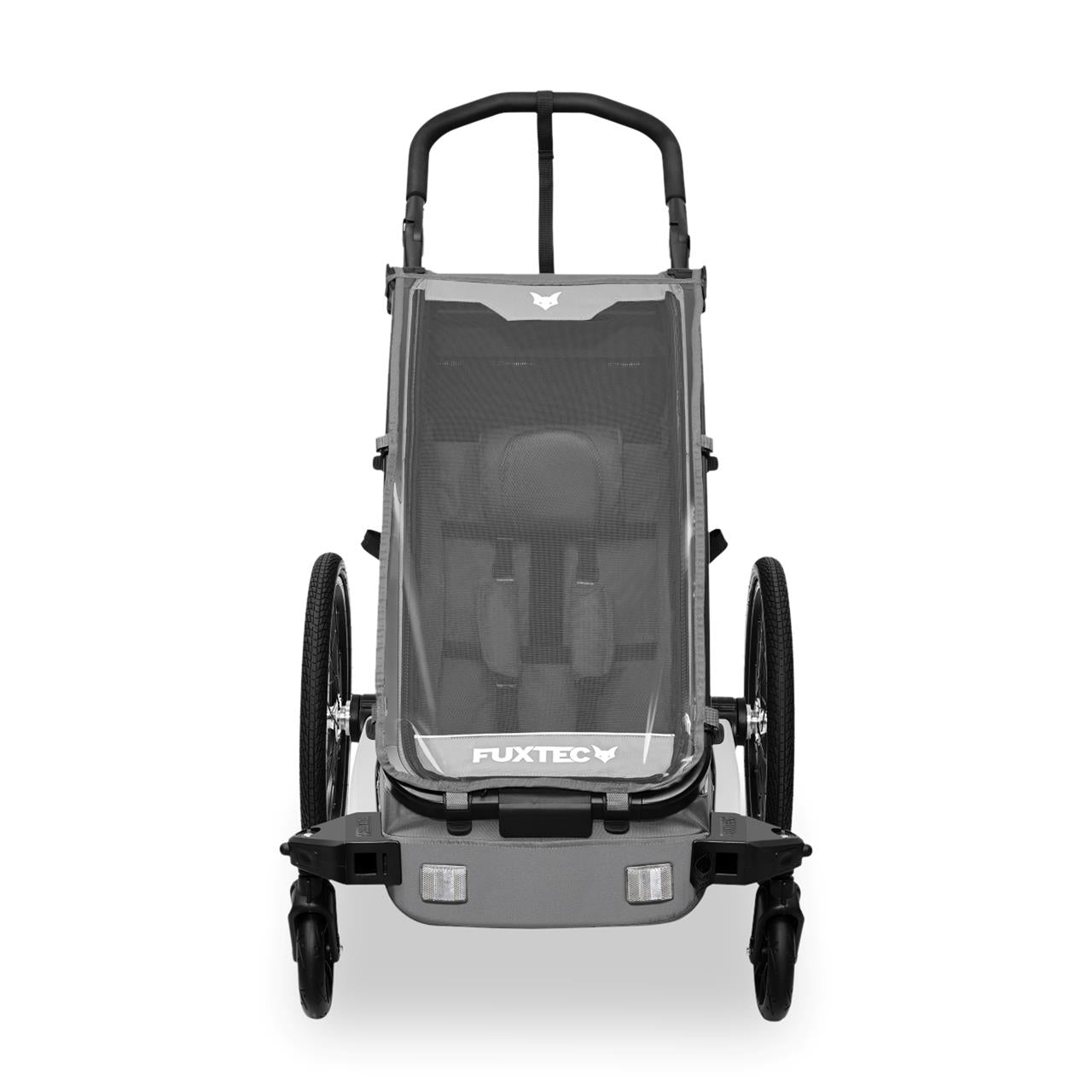 Remolque para bicicleta FUXTEC FX-FA1S gris con rueda jogger