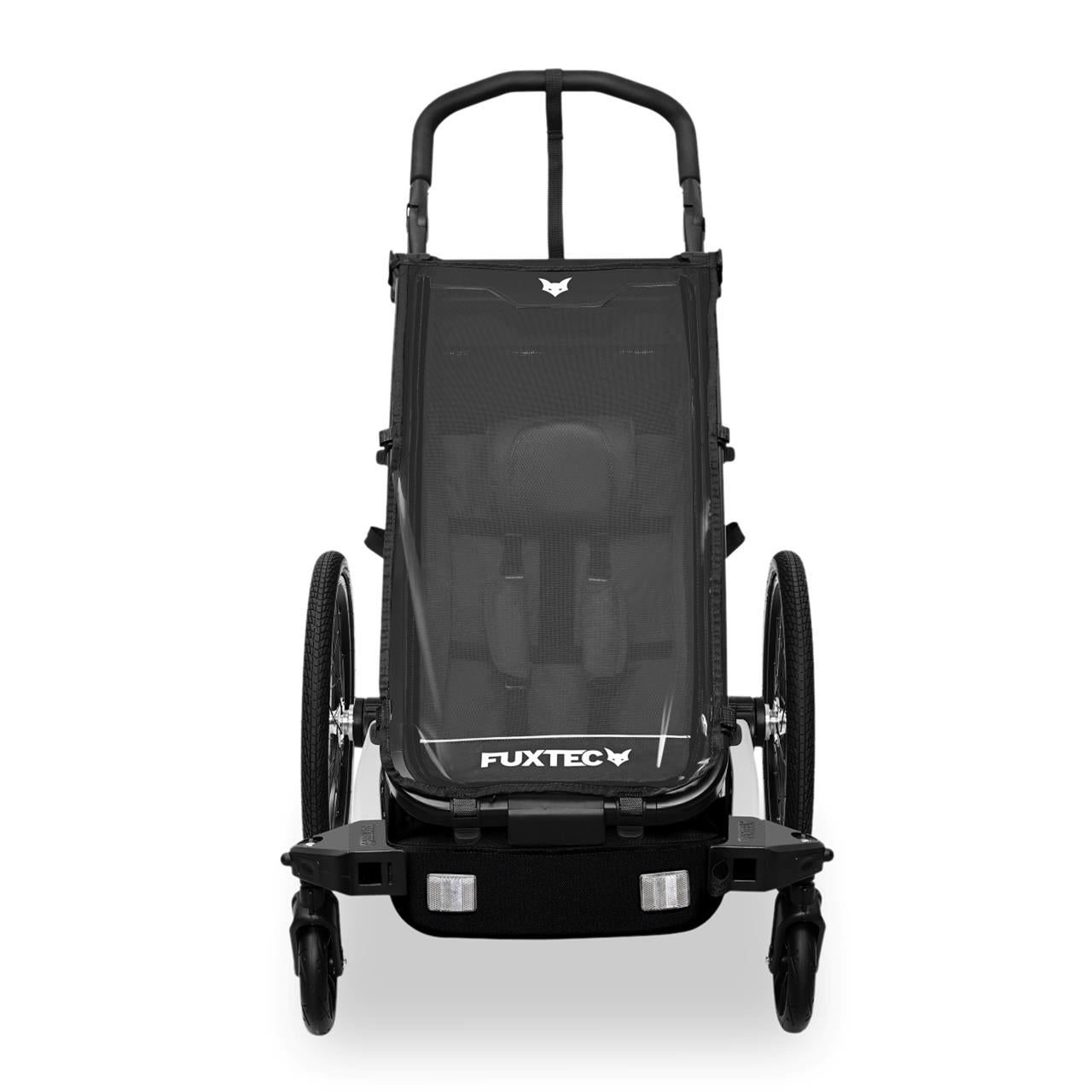 Remolque para bicicletas FUXTEC FX-FA1S negro con rueda jogger