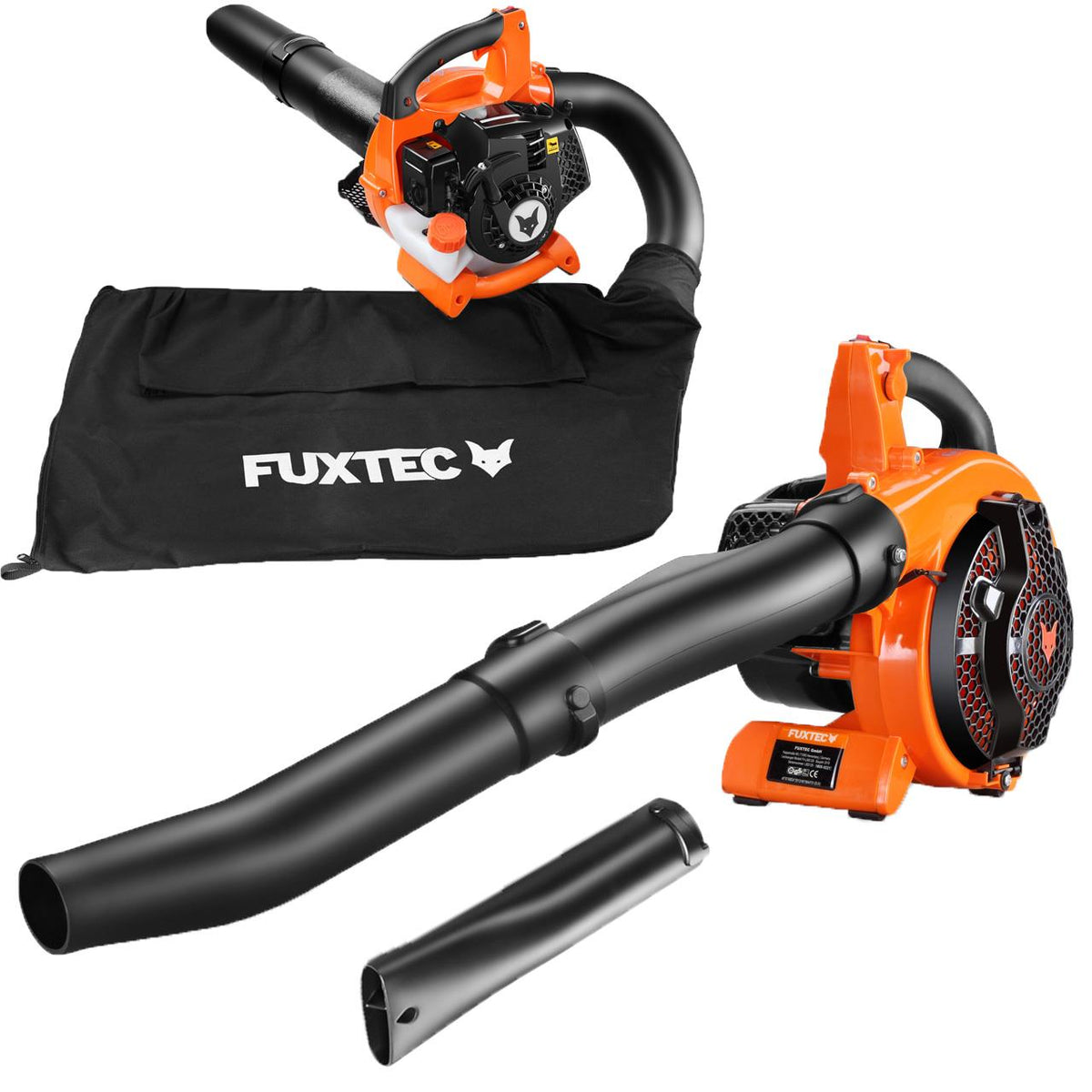FUXTEC FX-LBS126 4in1 Laubsauger, Laubbläser, Laubhäcksler inkl. zwei Blasrohre