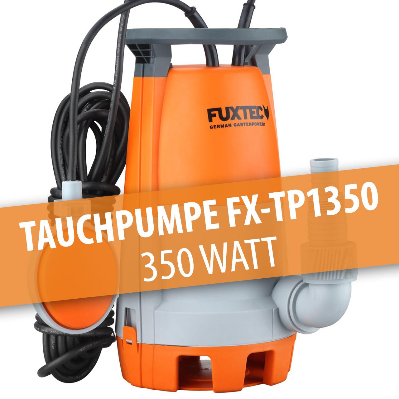 Bomba sumergible de aguas residuales FUXTEC FX-TP1350 350 watts, máx. 7500 l/h