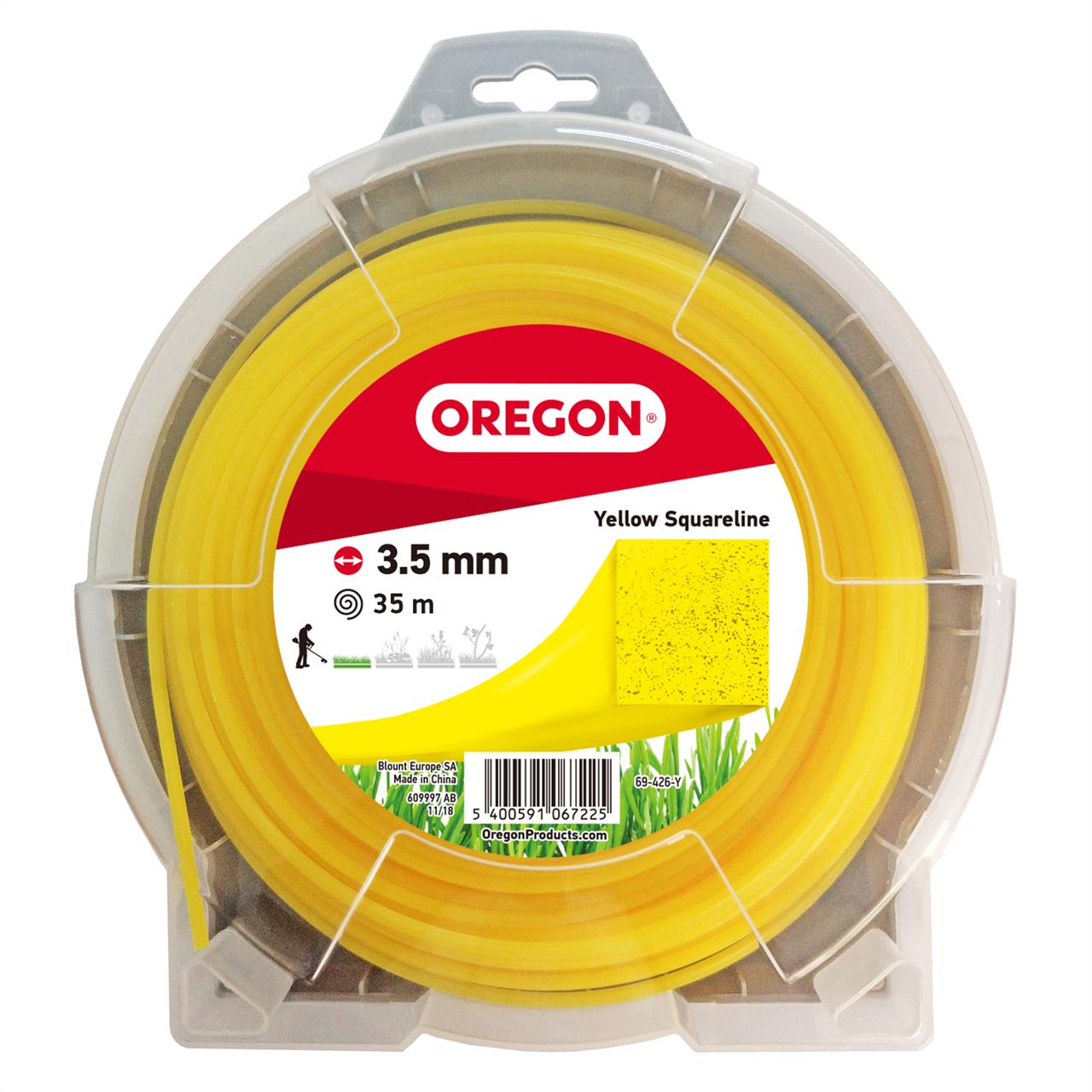 OREGON - hilo cuadrado en amarillo 3,5mm x 35m