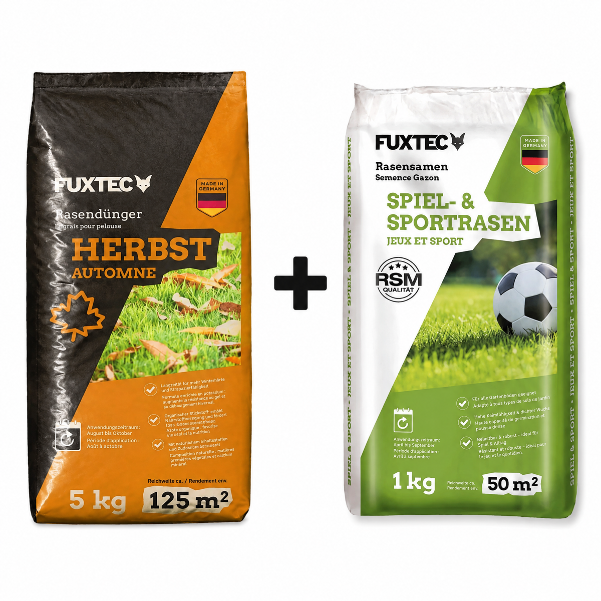 Rasen-Starterset 250 m² – Rasensamen & Dünger Komplettpaket