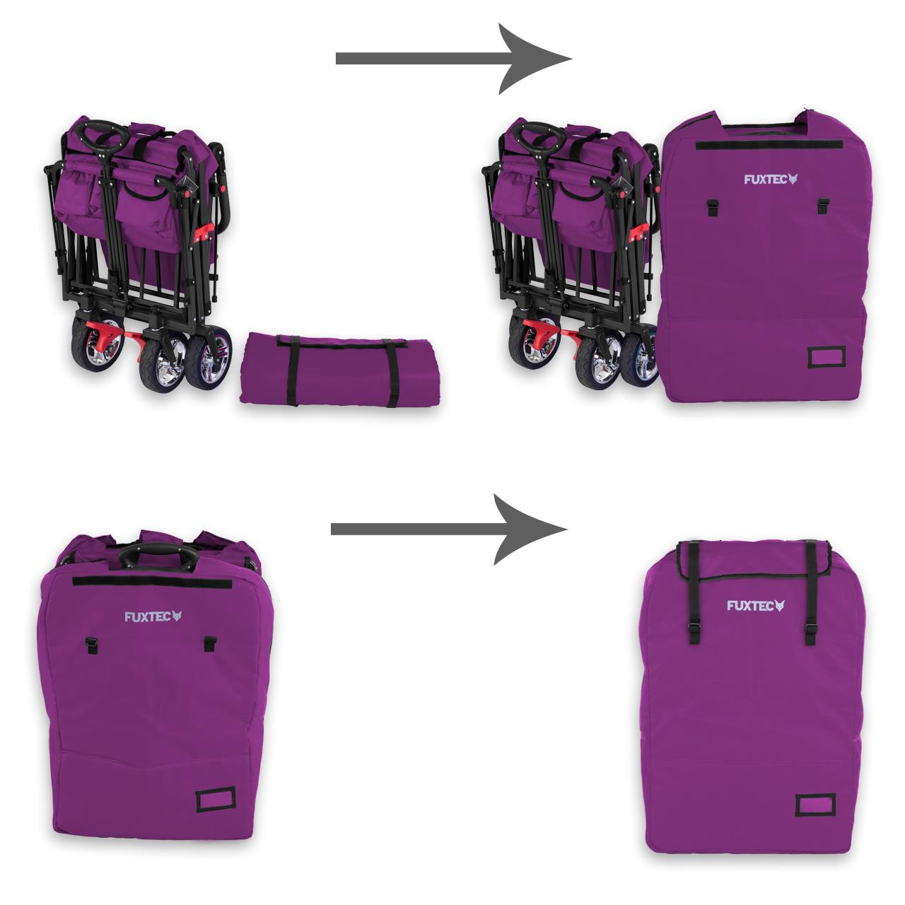 Bolsa de transporte y viaje acolchada de FUXTEC FX-CT700 & FX-CT800 Morado