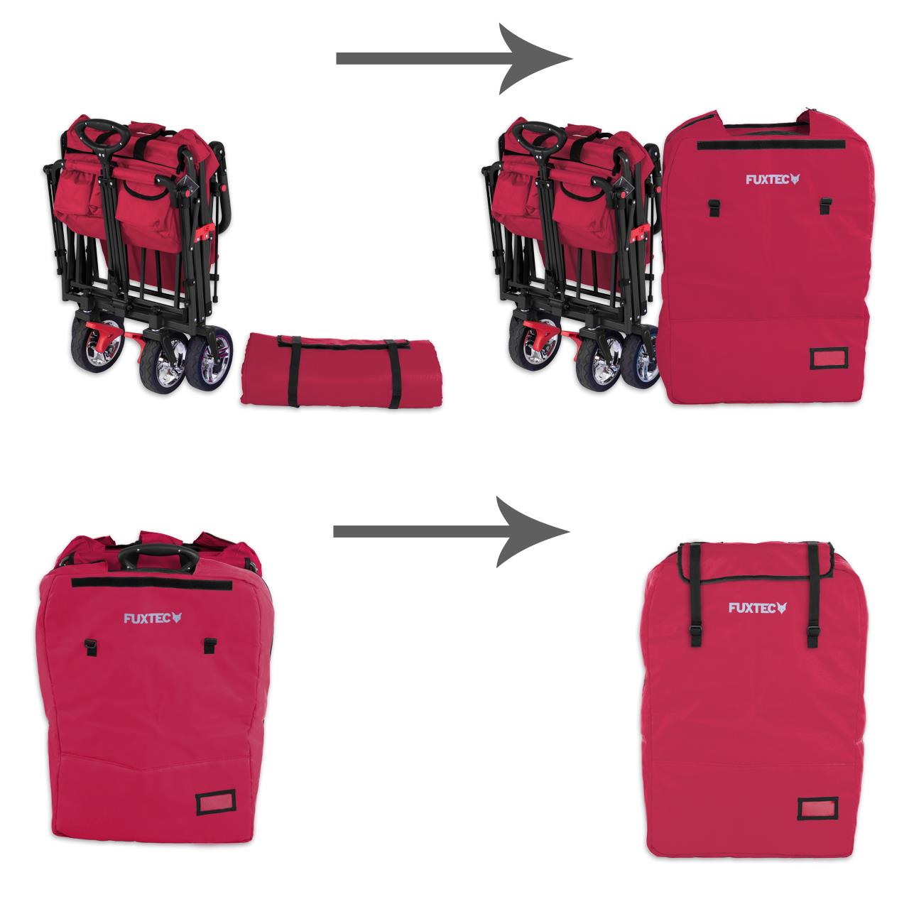 Bolsa de transporte y viaje acolchada de FUXTEC FX-CT700 & FX-CT800 rojo